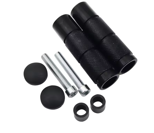 Spark District Universal CNC Motorcycle Foot Pegs (Pair) – Anti-Slip Rear Passenger Footrests
