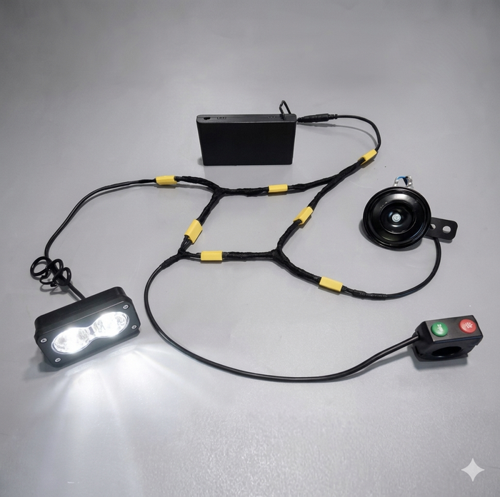 Battery Powered Horn And Baja Light Kit