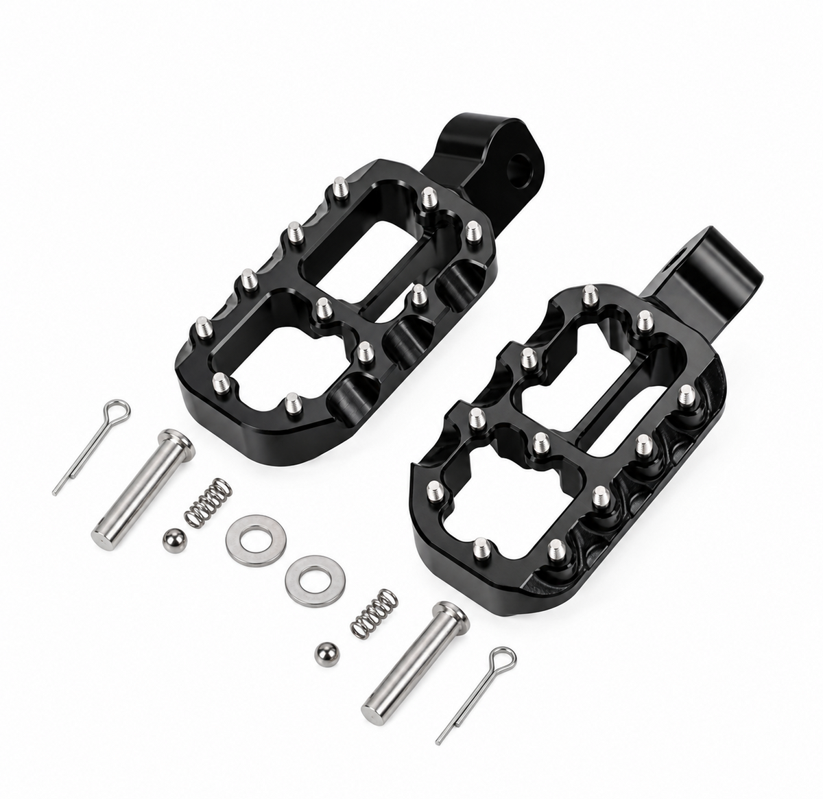 Black finish upgraded Nexvey foot pegs