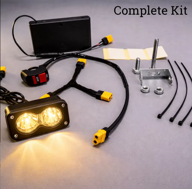 (yellow) Spark District Complete Universal Battery Powered Baja Light